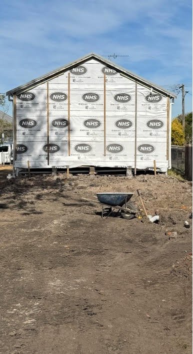 Site cleared with structure prepared during works